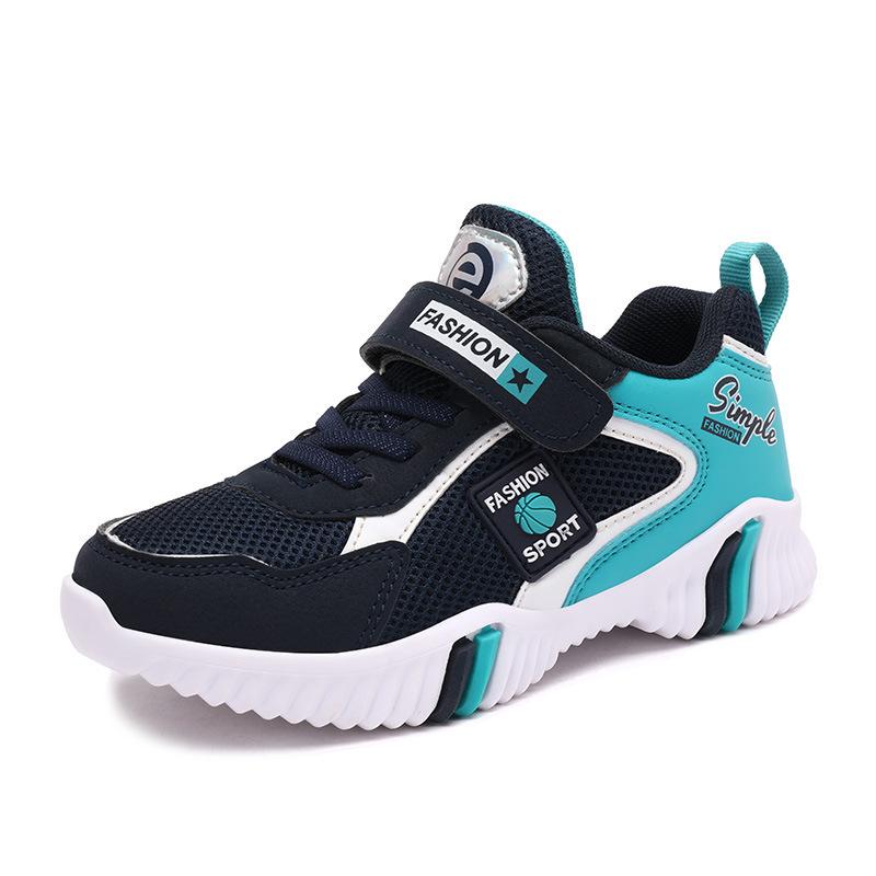 Children's sports shoes 2025 spring and autumn new boys' shoes breathable double net running shoes non-slip and wear-resistant