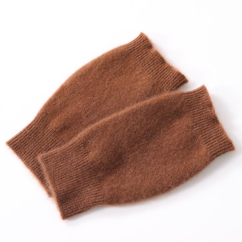 Women's 100% Pure Cashmere Gloves - New Style Solid Color, Unisex, Warm Knitted Wrist Guards for Cold Protection