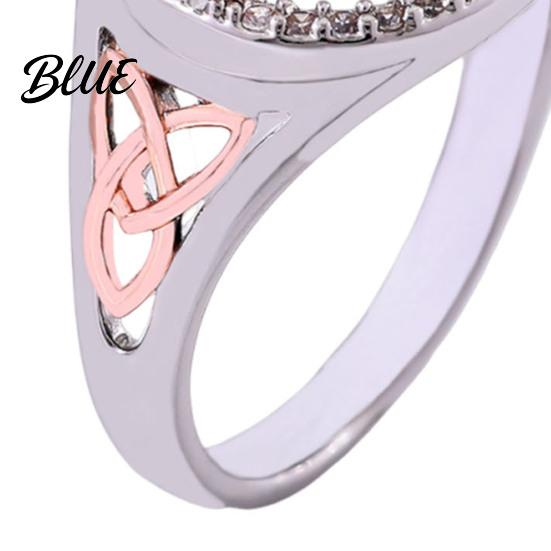 Cubic Zirconia Ring Women Handmade Wizard Knot Finger with Nature