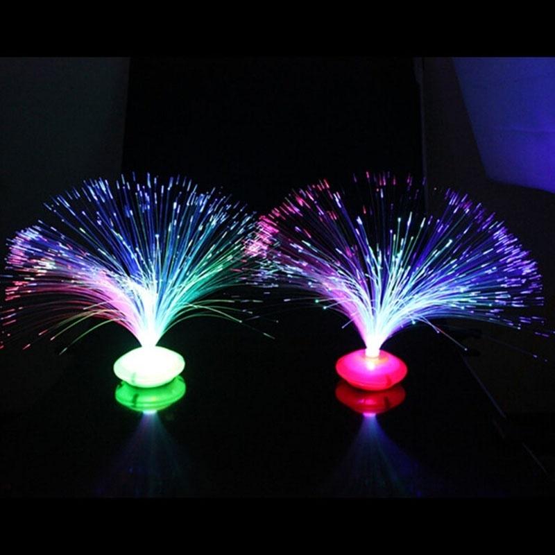 Color Changing LED Fiber Optic Night Light Lamp Stand Home Decor Colorful
