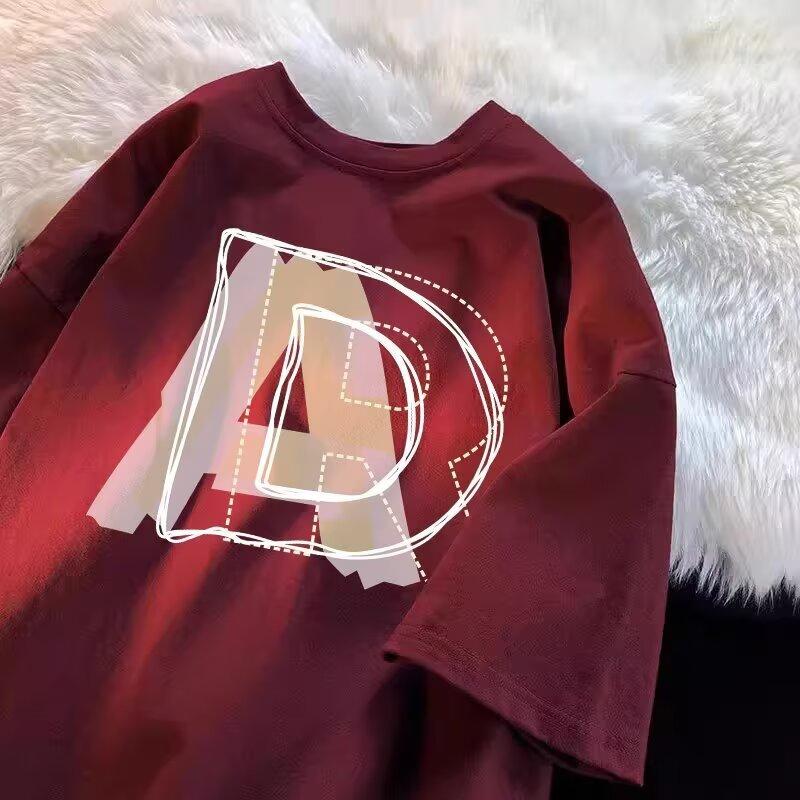 

Large Size Casual Round Neck Printed Pullover Short Sleeve Top Summer Home Men Loose Daily T-Shirt Tops M чорний