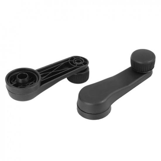 Pair Car Window Winding Handle Left Right Black for VW T4 Transporter 1995-2003