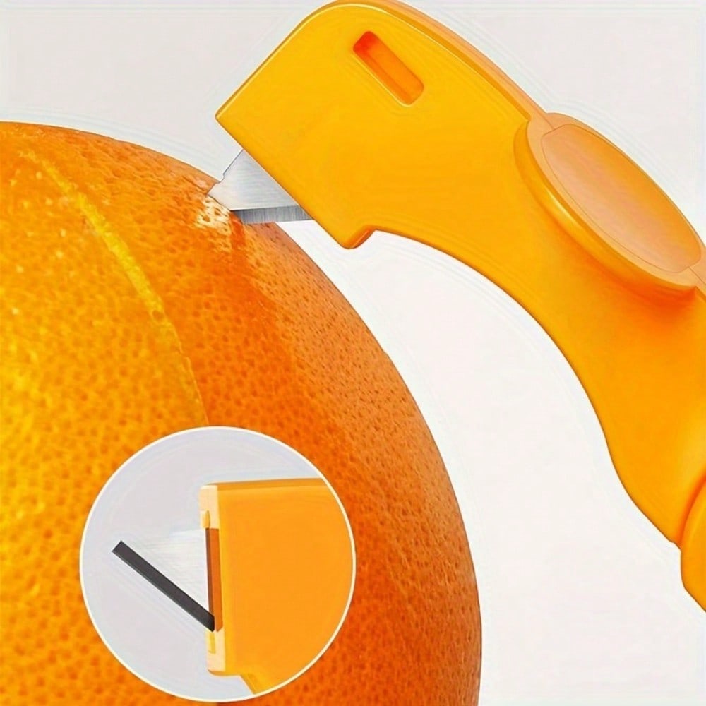 Orange Peeler, Plastic Orange Peeler, Simple Lemon Peeler, Grapefruit Peeler, Creative Cutter, Orange Peeler Tool with Folding Handle