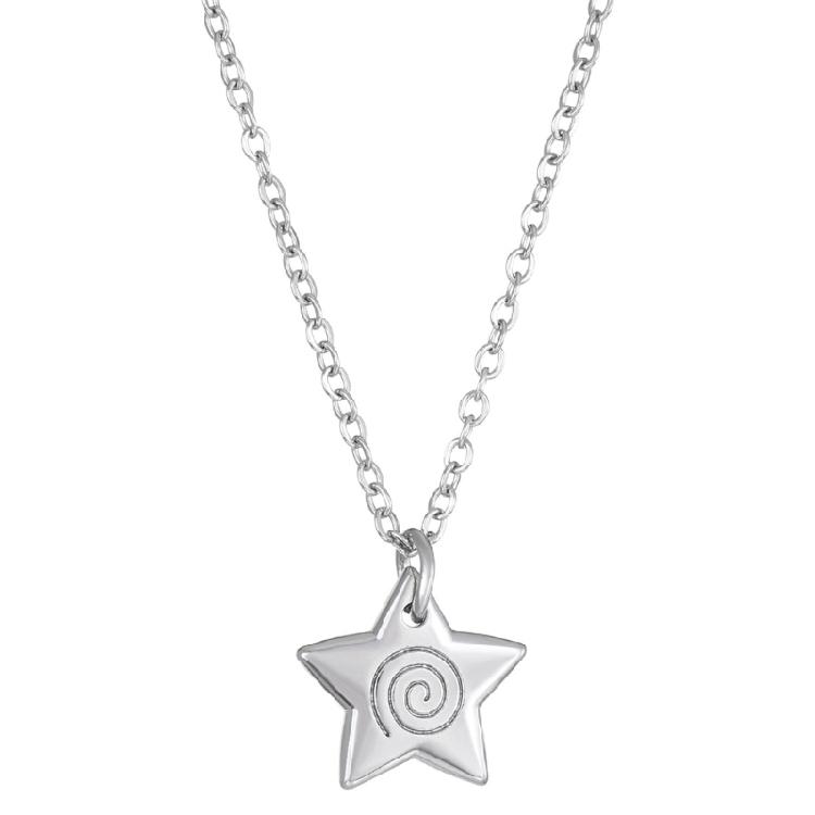 Fashion Swirl Star Pendant Necklace Handmade Clavicle Chain for Women Girls