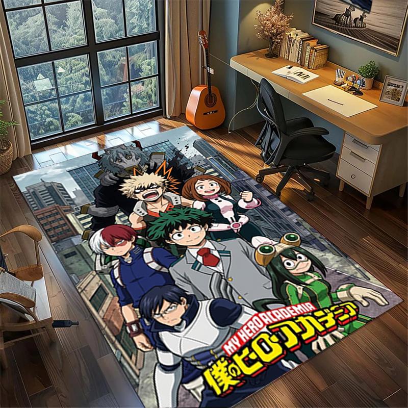 Large Area Floor Mat Rug "My Hero Academia" Non Slip Washable Carpet Bedroom Gamer Room Decor—kwq57