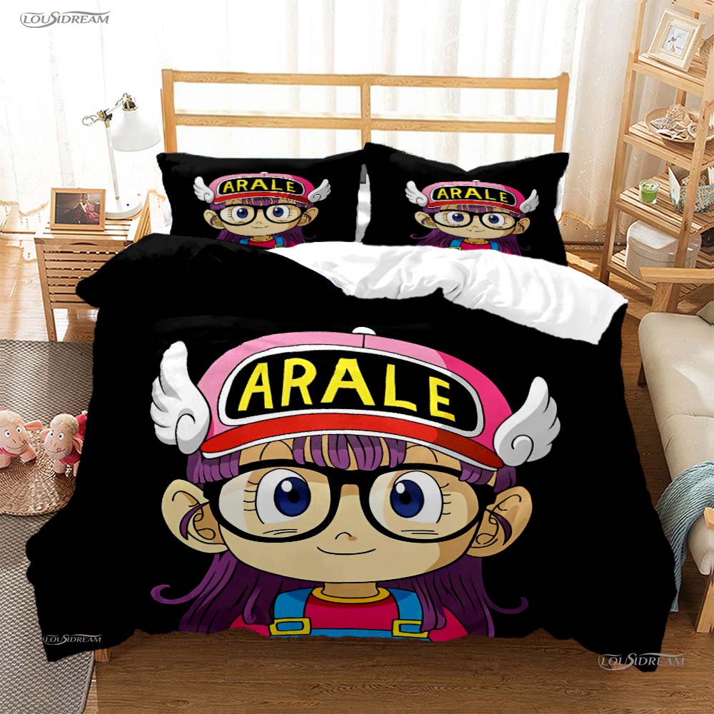 DR Slump Arale Anim Casal All Season Duvet Cover Comforter Bedding Set Soft Quilt Cover and Pillowcases Single/Double/Queen/King