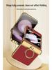 ZFlip5 Magnetic Hinge Leather Ring Case - Foldable Screen, Creative & Simple Design