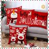 Modern Simple Linen Cute Elk Snowman Pillowcase Christmas Home Living Room Office Atmosphere Cushion