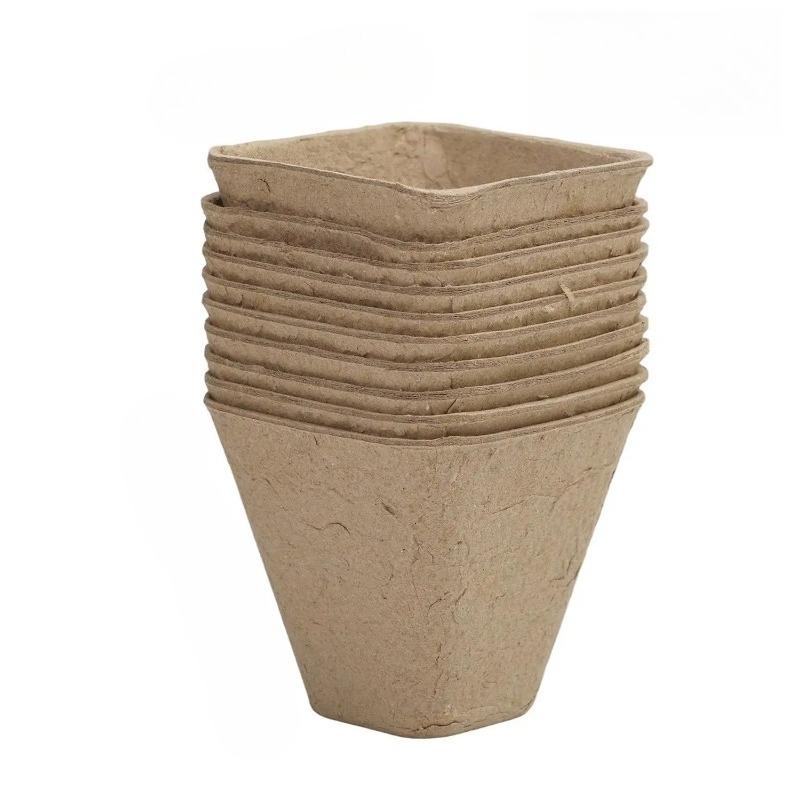 Degradable Paper Pulp Seedling Nursery Pots Eco Friendly Germination Planter Cups For Garden Flowers Herbs Orchard Plant Cultivation