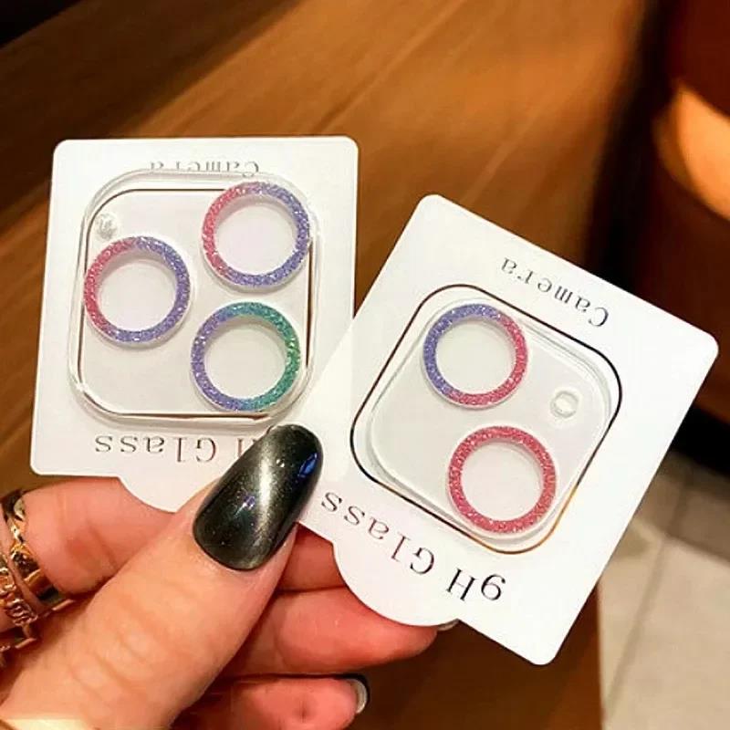Sparkling And Shining Integrated Diamond Transparent Camera Lens Protector For IPhone 16 15 Pro Max 14 Plus 13 Pro 12 4