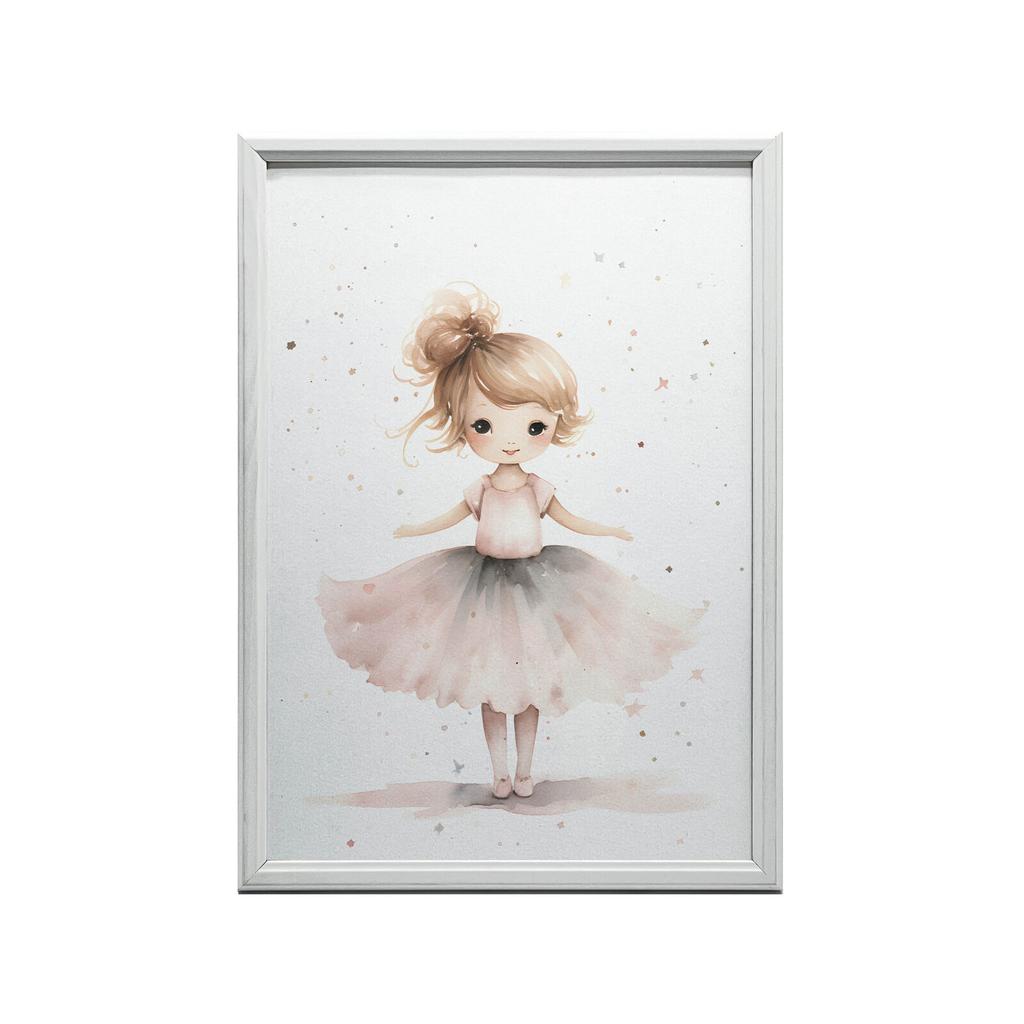 Różowa Balerina - Tańcząca Elegancja Różowa Balerina - Tańcząca Elegancja, 50X70 Cm, Bez Ramy, Płótno Premium Na Blejtramie