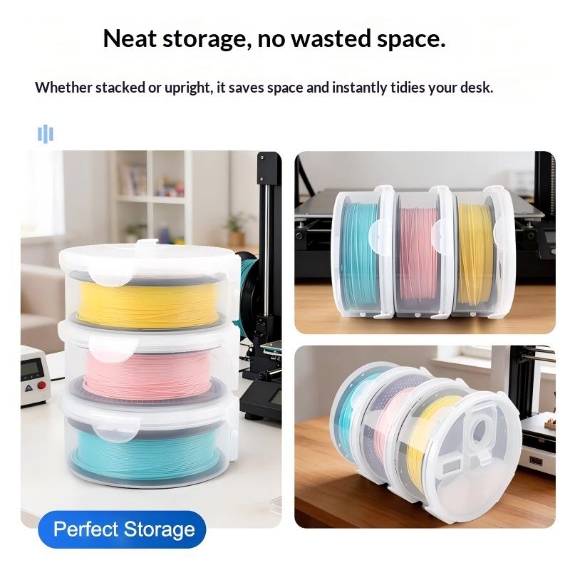 3D Printing Filament Dry Box 1KG Sealed Dustproof Storage Case 1 Set for 3D Printer Consumables Humidity Protection