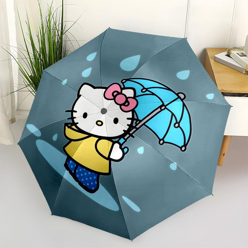 

1pc Hello Kitty Day Umbrella with Plastic Handle,Suitable for All Seasons Home Travel Outdoor UmbrellaSanlio363