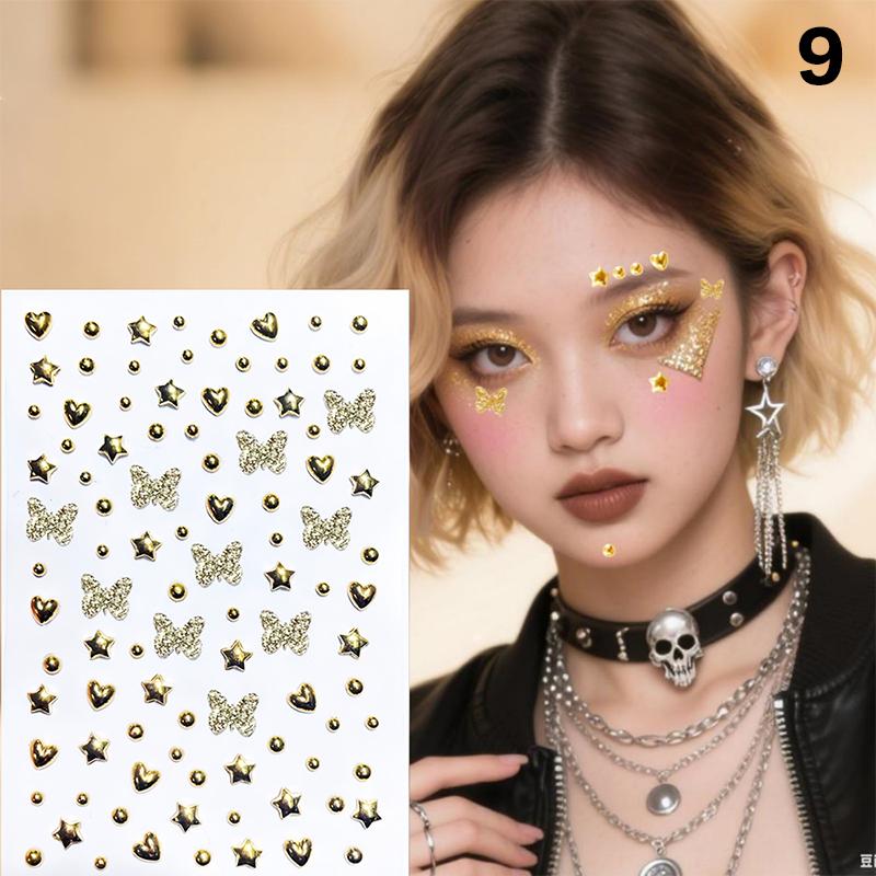 1 Blatt Nicht-Piercing Lippen-Nagel-Aufkleber Selbstklebend Wasserdicht Wiederverwendbar Falscher Lippen-Nagel Augenbrauenring Körper Bauchnabel Schmuck