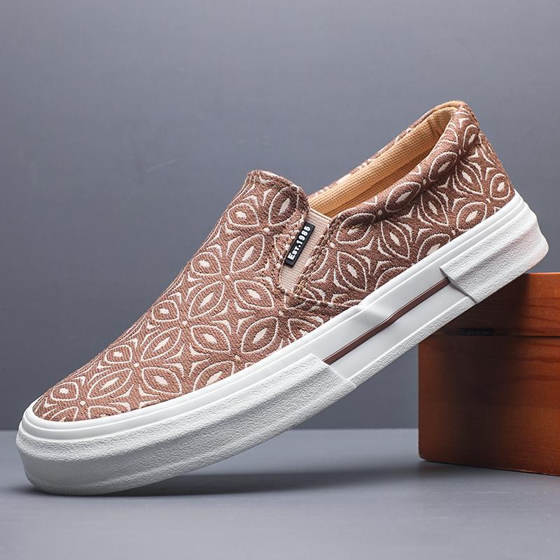 

Модная весенняя мужская плоская повседневная обувь, мужская дышащая удобная парусиновая обувь-лодочки, мужские модные мягкие эспадрильи, обувь из конопли SS25816 44 коричневый