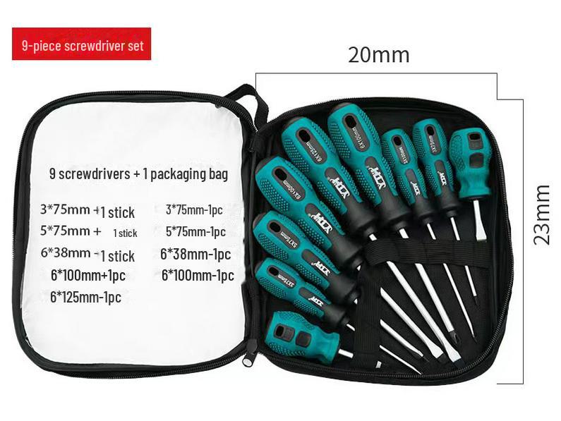 Dual-Purpose Mini Screwdriver Set: Single-use Cross & Flat Head, Magnetic Core, Impact-Resistant