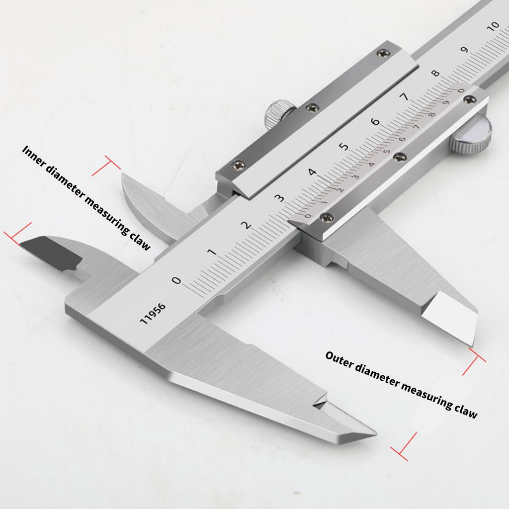 Stainless Steel Vernier Caliper 150/200/300mm Caliper Measuring Tool Manual Micrometer for Depth Diameter Measurement