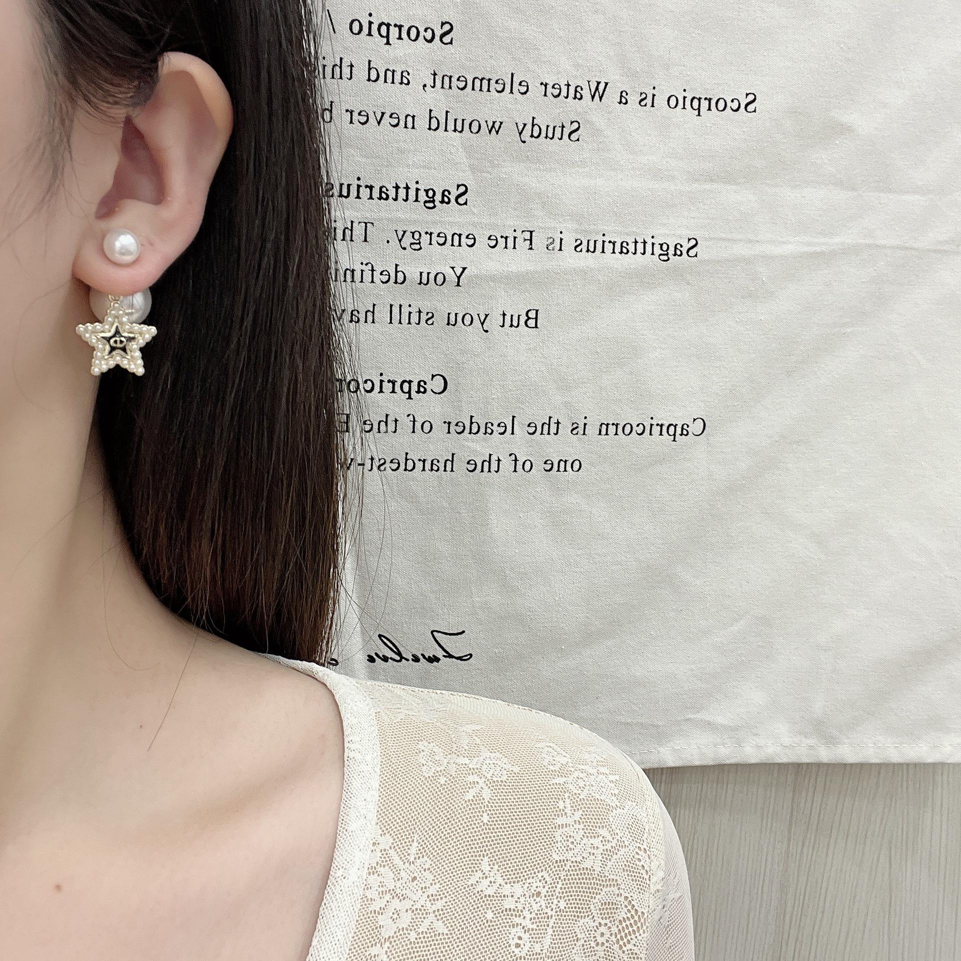 

Элегантные серьги-кисточки со звездами и жемчужными бусинами: Легкая роскошь, трансграничная мода