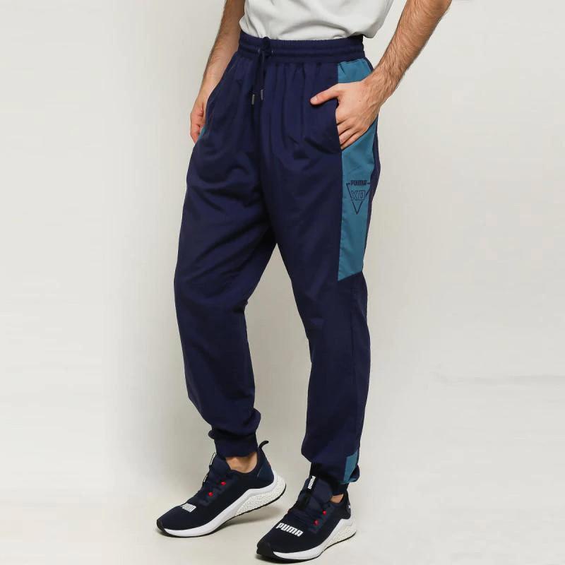 Puma X The Weeknd Xo Collaboration Letter Embroidery Vintage Long Sports Pants Men Bottoms Navy-Blue 578541-06