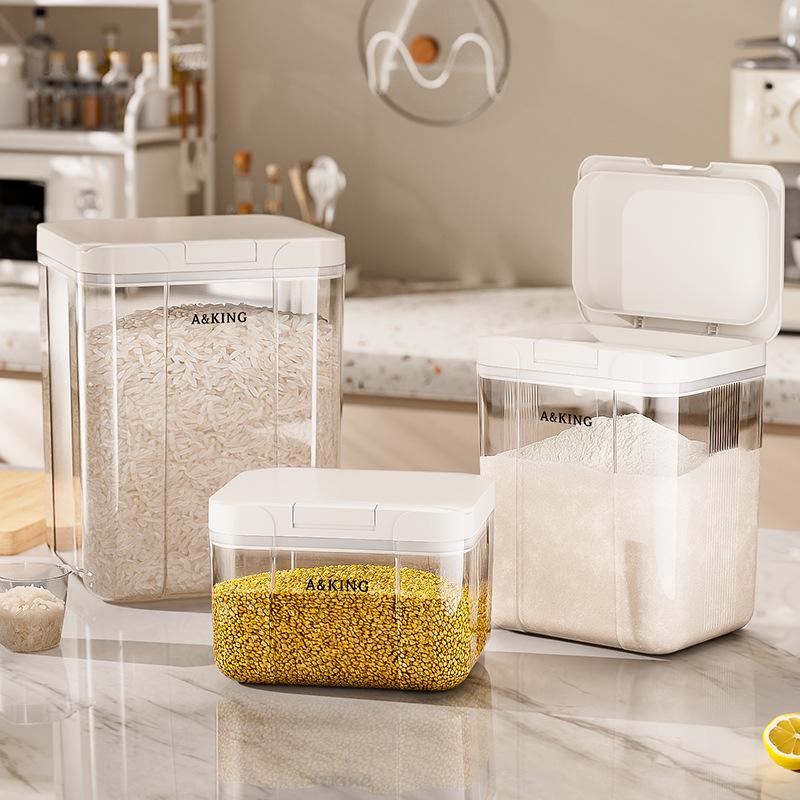 Sealed Rice Storage Container: Press-Style, Pest & Moisture-Proof for Grains & Flour