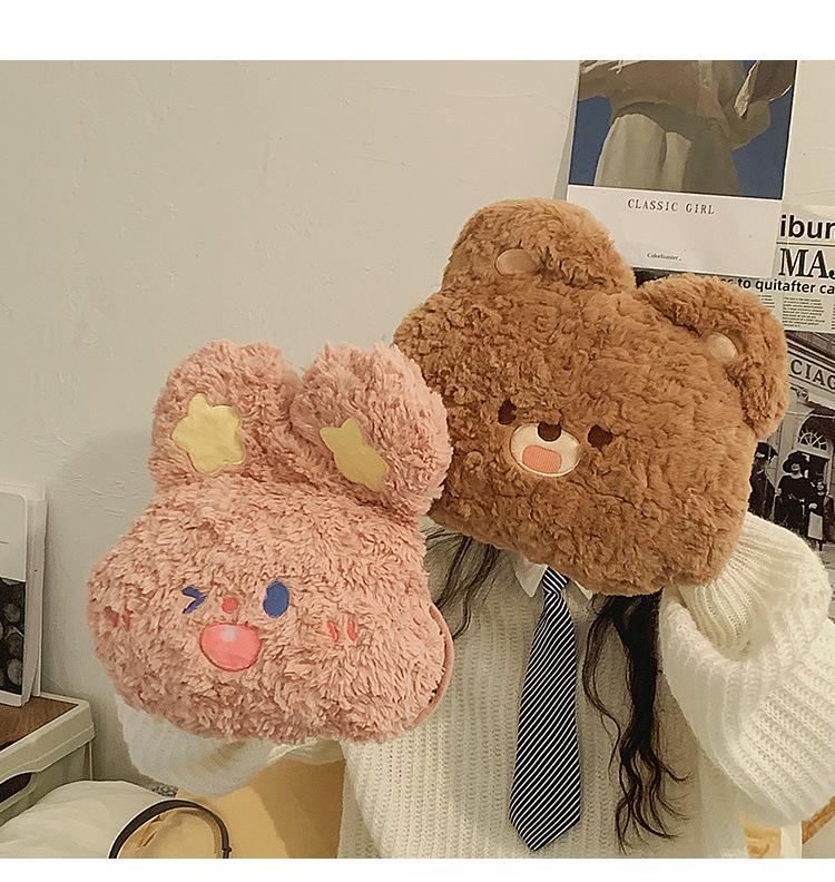 Rechargeable Plush Hot Water Bottle - Explosion-Proof Hand Warmer, 2024 Style Electric Bed Warmer.