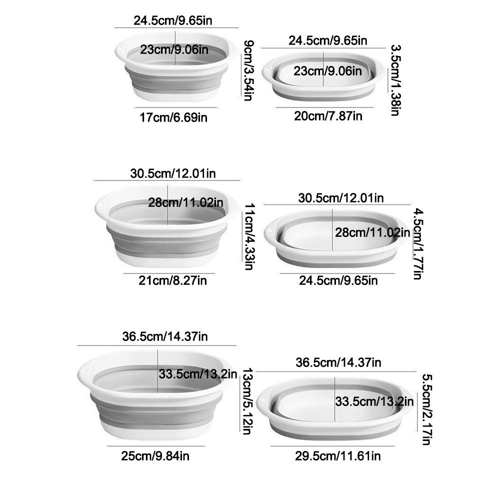 New Plastic Folding Basins Hangable Easy to Carry Folding Laundry Tub Wash Basin for Home Student Dormitory