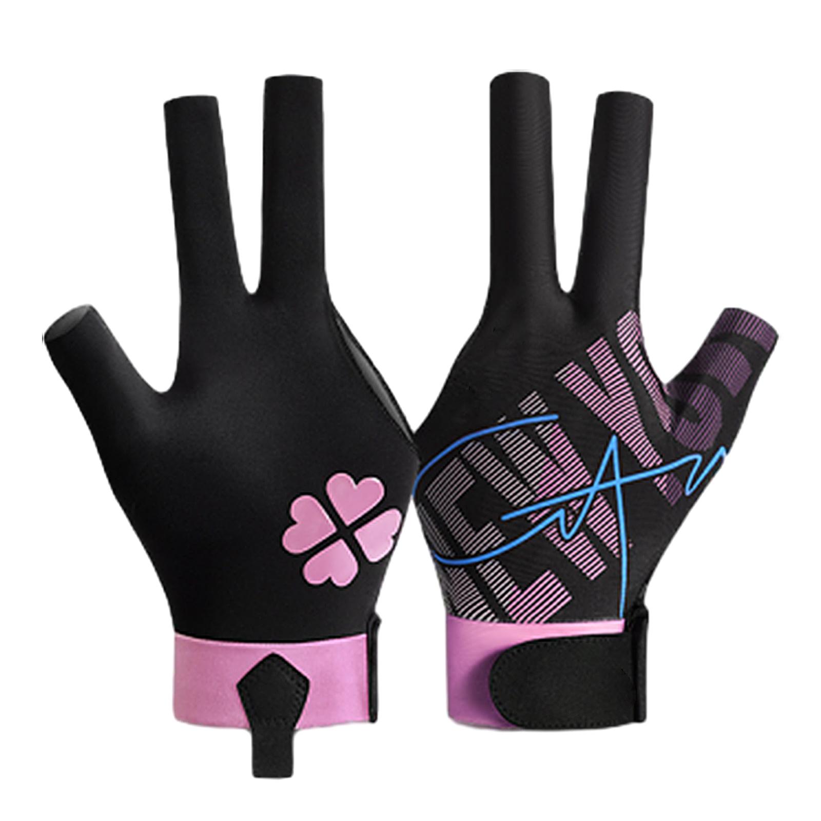 

1Pc Left Hand Snooker Cue Sport Glove Antiskid Elastics Billiard Glove 3 Finger Show Glove Gift for Women and Man 2