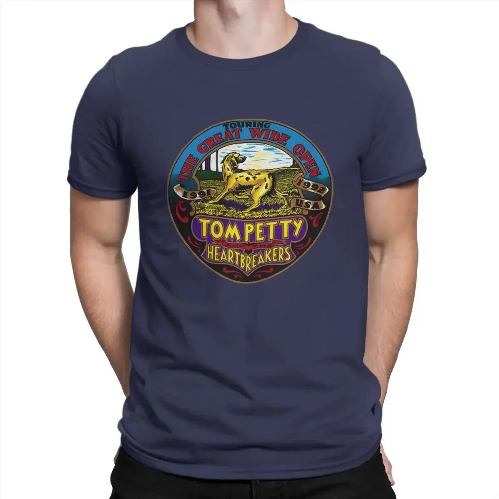 Petty Singer Tee Shirt Round Neck The Heartbreaks Band Tom Informal Short Sleeve Clothing Pop Rock Men's Funny T-Shirts