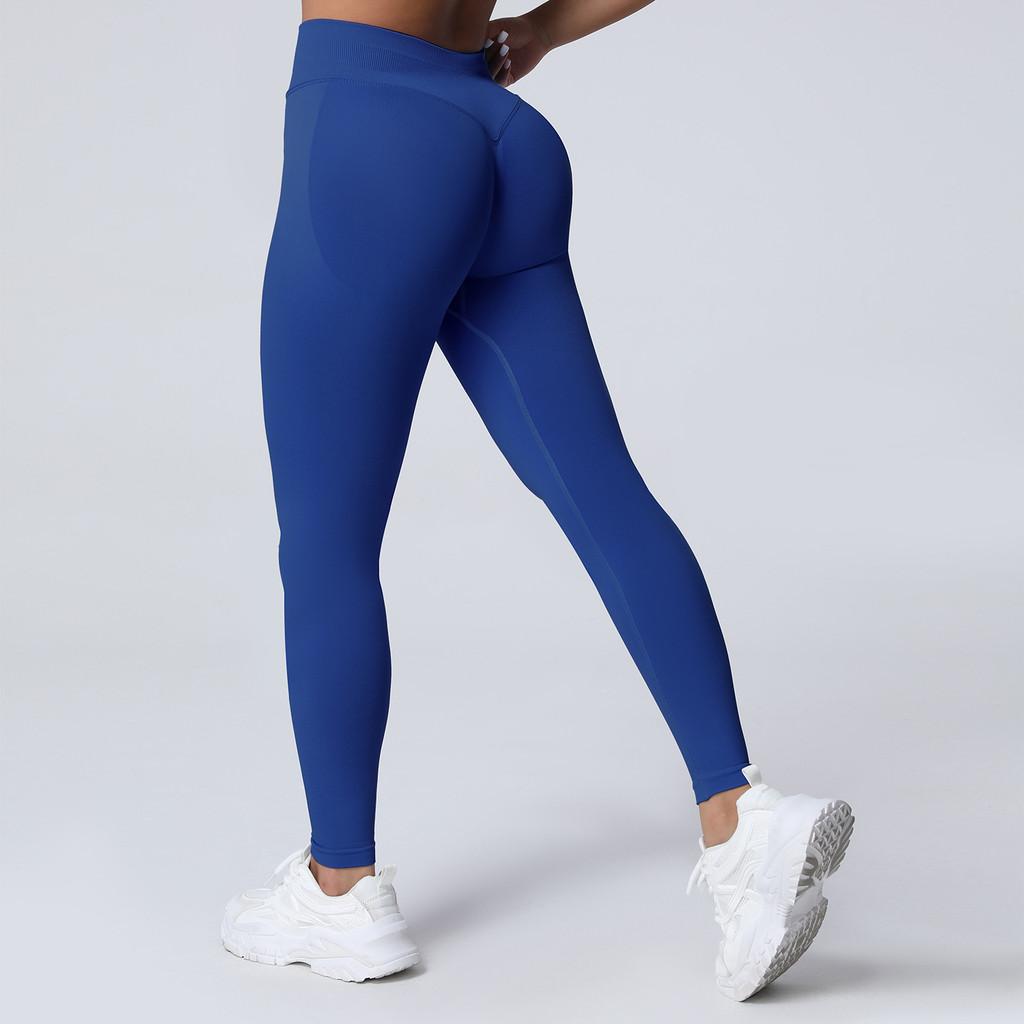 Seamless Matte High Waist Workout Leggings With Peach Lift For Yoga And Running