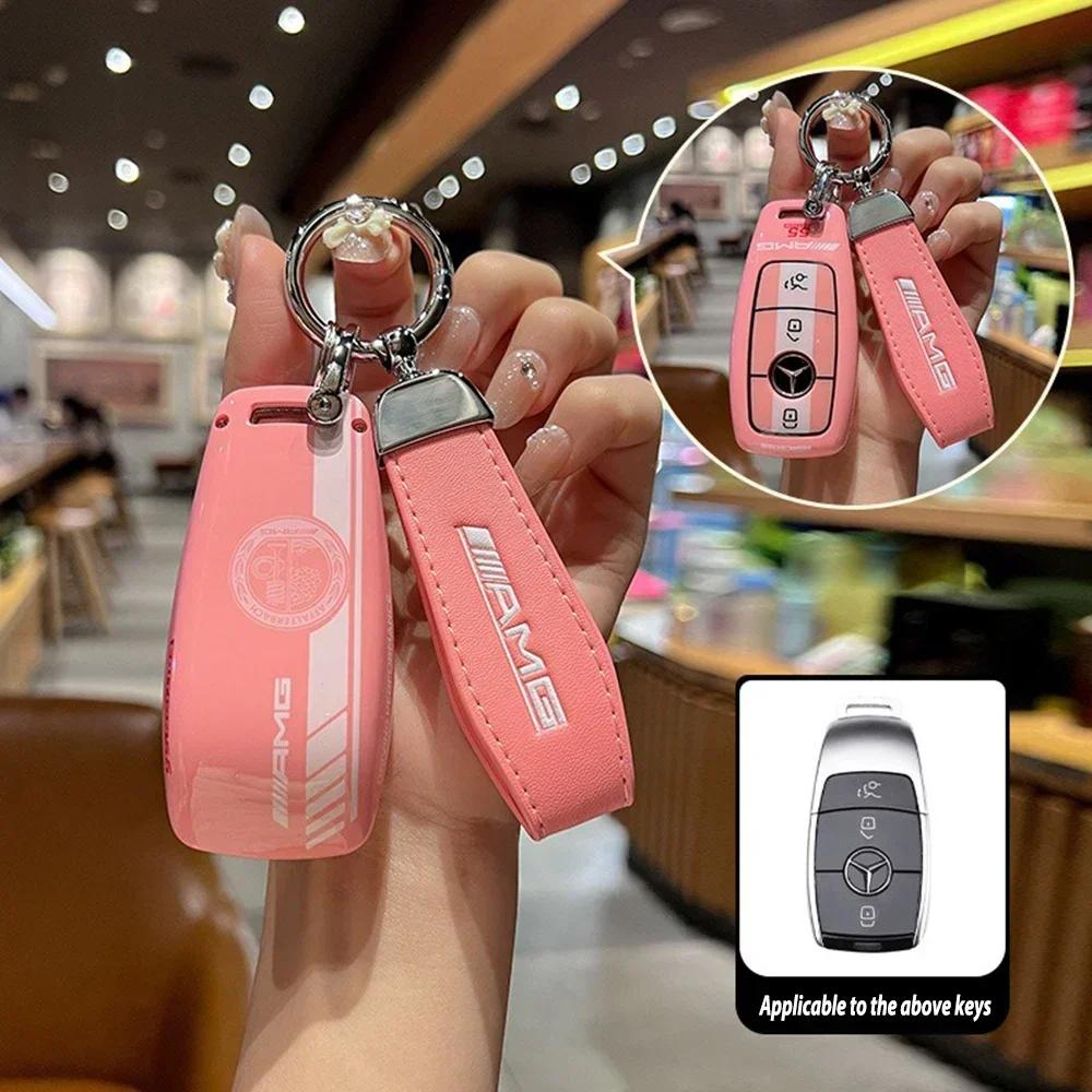 Autoaufkleber Auto Smart Fernbedienung Schlüsselhülle Abdeckung Schale Tasche Für Mercedes Benz AMG A C E S G-Klasse GLC CLE CLA W177 W205 W213 W222 X167