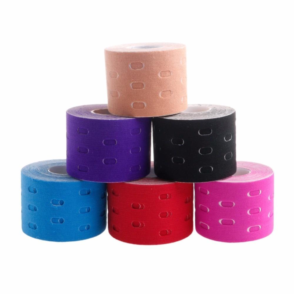 Punch Muscle Stickers Sports Tape Athletes Special Colorful Perforated Muscle Stickers Color Random
