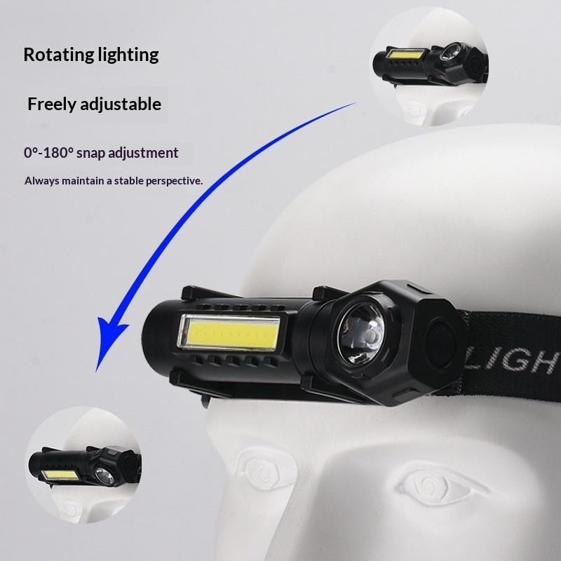 Outdoor Headlights Long Endurance Strong Light Led Rechargeable Mounted Ultra Bright Magnetic Pen Holder Dual Purpose Flashlight