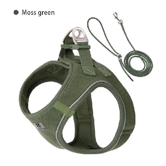 Dog Harness Leash Set for Small Medium Dog Adjustable Reflective Puppy Cat Harness Pet Vest Chihuahua Dachshund Outdoor Walking