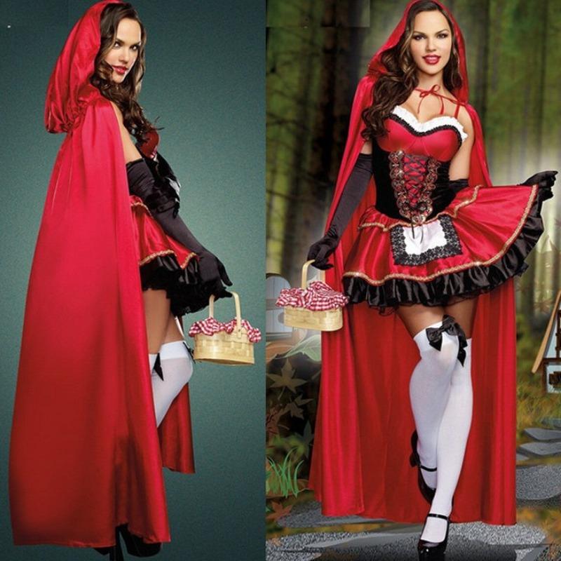 Cosplay the cape queen, stage costume, Halloween Little Red Riding Hood costume