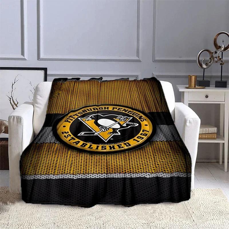 Ice Hockey Sports Printed Blanket Leisure Sofa Blanket,  Bed Sofa Office Air Conditioning Soft Leisure Travel Customizable Throw