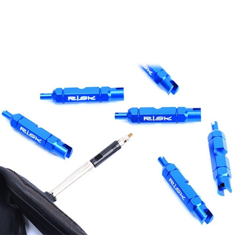 1/2pcs Blue Bicycle Multifunction American Valve Core Tool Road Bike MTB Tube Tire Disassemble Remove Wrench Cycling Repair Tool