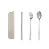 2/3pcs Table Cutlery Set 304 Stainless Steel Fork Chopsticks Spoon  Portable Reusable Tableware Set With Storage Box