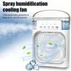 Cooling Fan 3-in-1 Portable Desktop Humidifier USB Mini Air Conditioner Night Light Mist Suitable for Home and Office Use