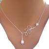 European-American Fashion Leaf Pearl Teardrop Necklace