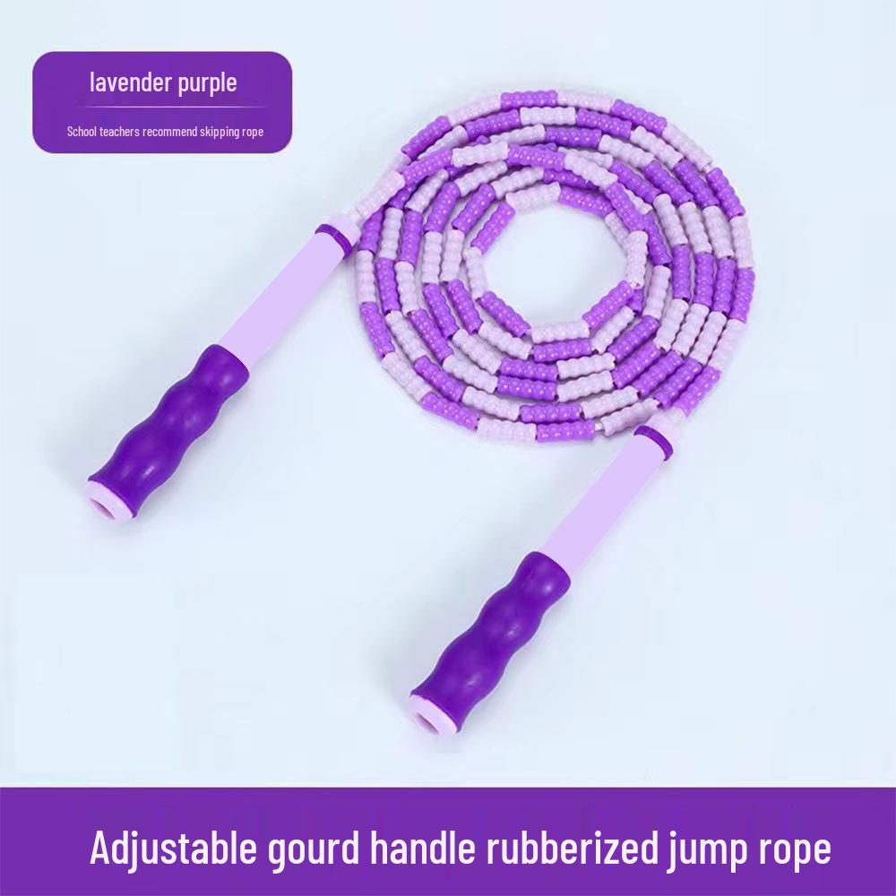 Adjustable Children's Bamboo Beaded Jump Rope for Fitness