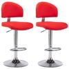 VidaXL Bar Stools 2 Pcs Red Faux Leather
