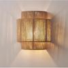 Modern LED Wall Lamp Hand-Woven Bamboo Rattan Creative Japanese Art Style Bedside 220V  Lamp for Living Room Bedroom