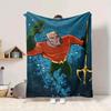 1pc Aquaman, Trident Flannel Throw Blanket Soft, Warm & Cozy for Couch, Bed, Office, and Travel Versatile All Season Gift, Christmas Present