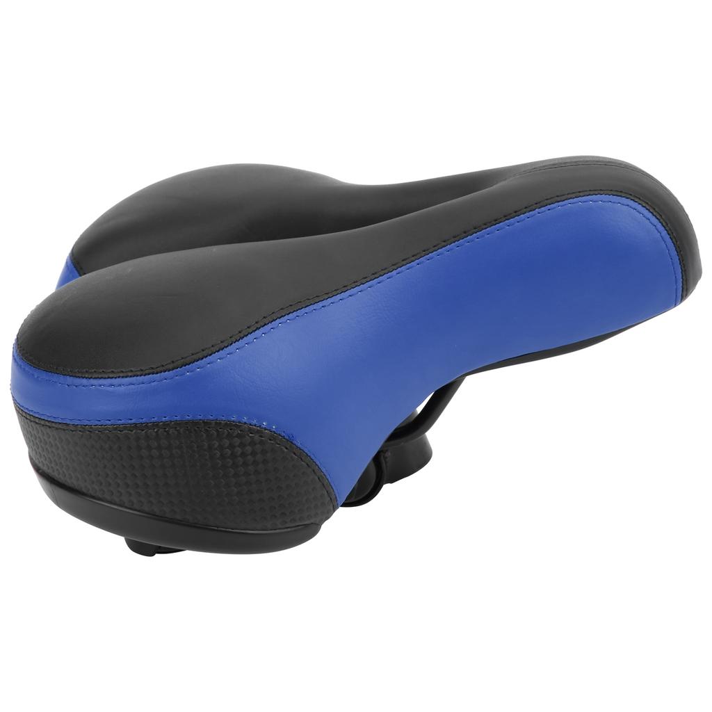 Fahrradsattel Mikrofaserleder Hohlausgeschnitten Stoßdämpfer Mountainbike Sattelsitz(Schwarz Blau )