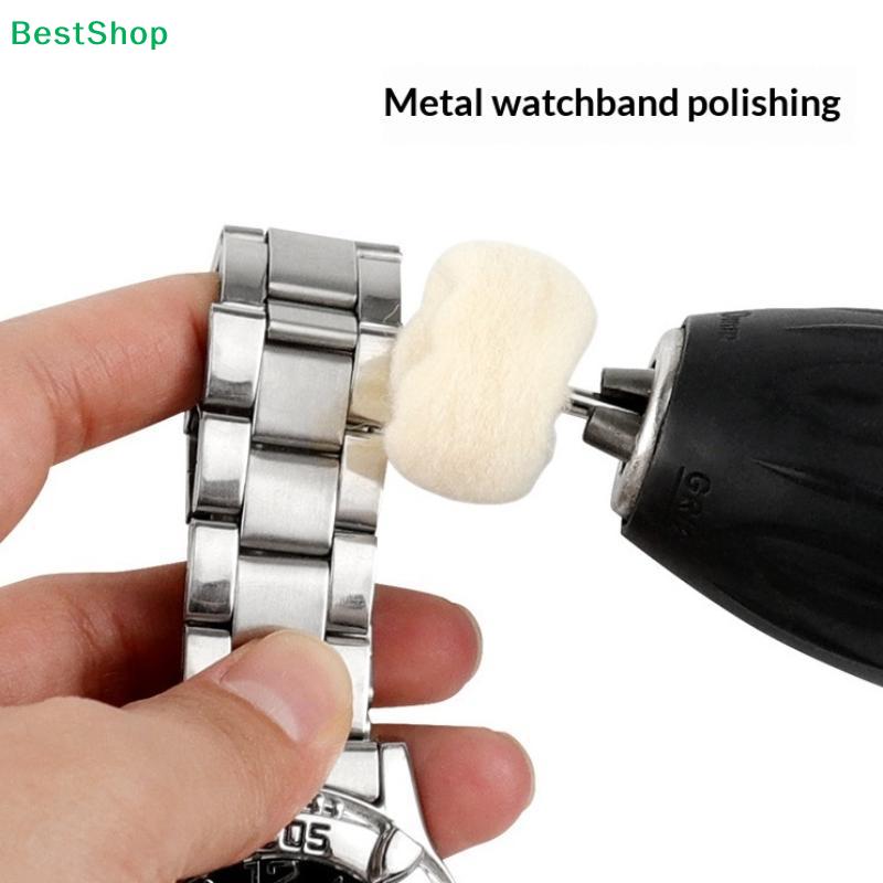 10Pcs Mini Grinding Sanding Head Abrasive Disc Felt 3mm Shank Buffing Wheels Metal Polish Brush Drill Rotary Tool Accessories