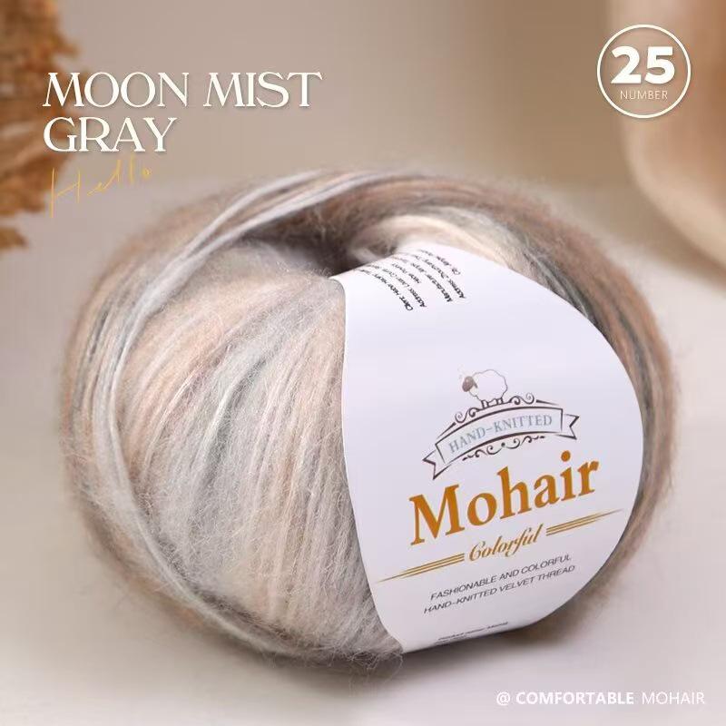 Silk Mohair Gradient Yarn for Hand-Knitted Shawls and Sweaters