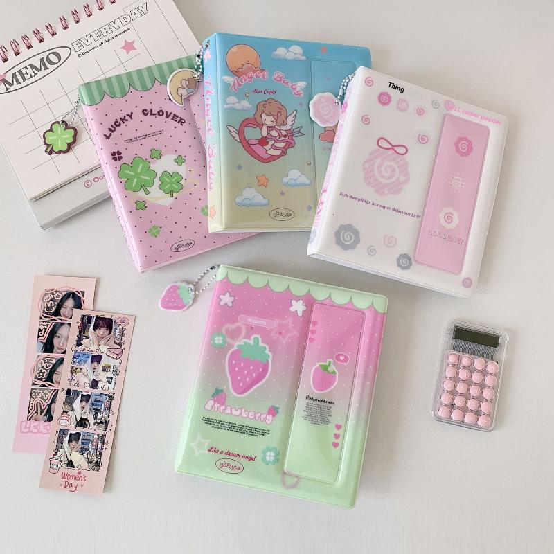 Cartoon Idol Fotoautomat Album 40 Seiten für 40 Stück 2x6 Zoll Fotostreifen Lesezeichen 20 Stück 4x6 4R Fotohalter