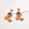 Trendy Rhinestone Halloween Earrings Trick Skull Pumpkin Ear Studs Jewelry Ghost Spider Dangle Earrings All Saints' Day