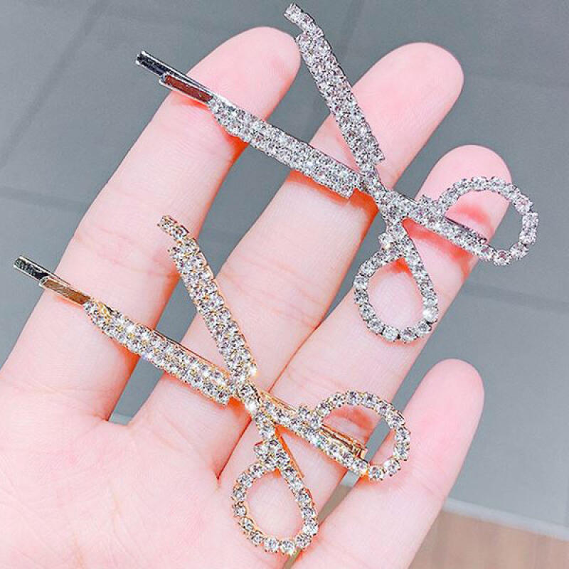 Unique scissor-shaped hairpin, daily hairpin, point hairpin Scissors, silver pins