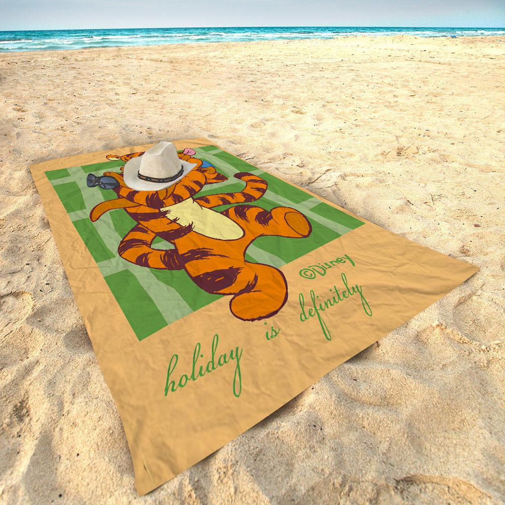 Tigger Anime Movie Beach Towels Shower Towel Sauna Travel Spa Microfiber Quick Dry Gym Accessories Cute Room Decor
